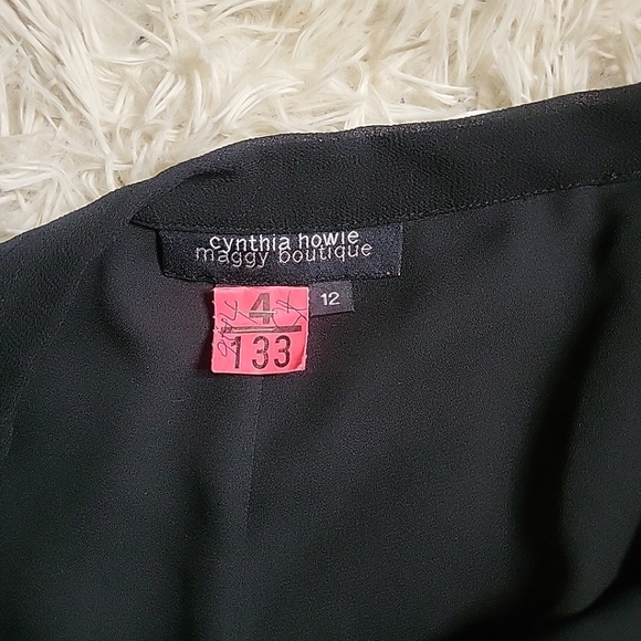 Cynthia Howie Maggy Boutique Black Dress Pants Slacks Trousers - 12 - Picture 3 of 7